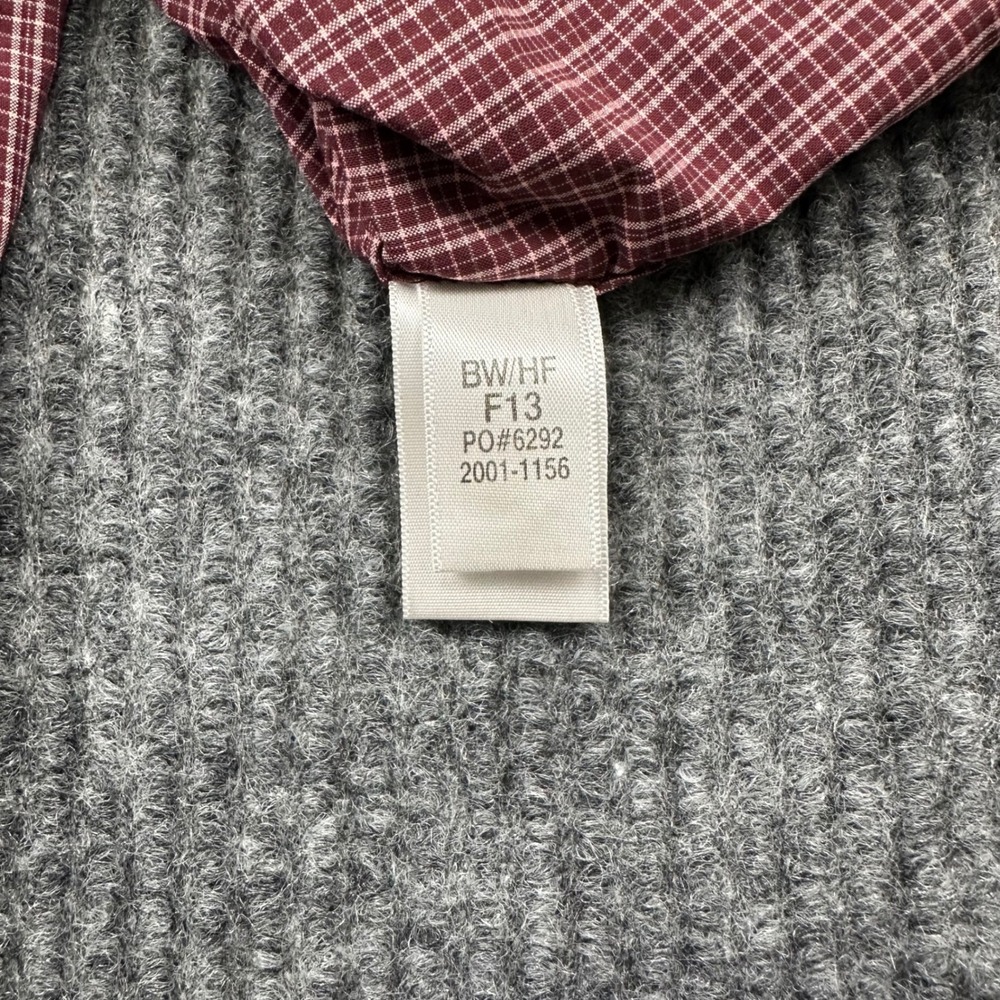 ExOfficio Shirt Womens L Maroon Plaid Button Down Hiking Shirt Roll Tab Sleeve - Picture 7 of 12